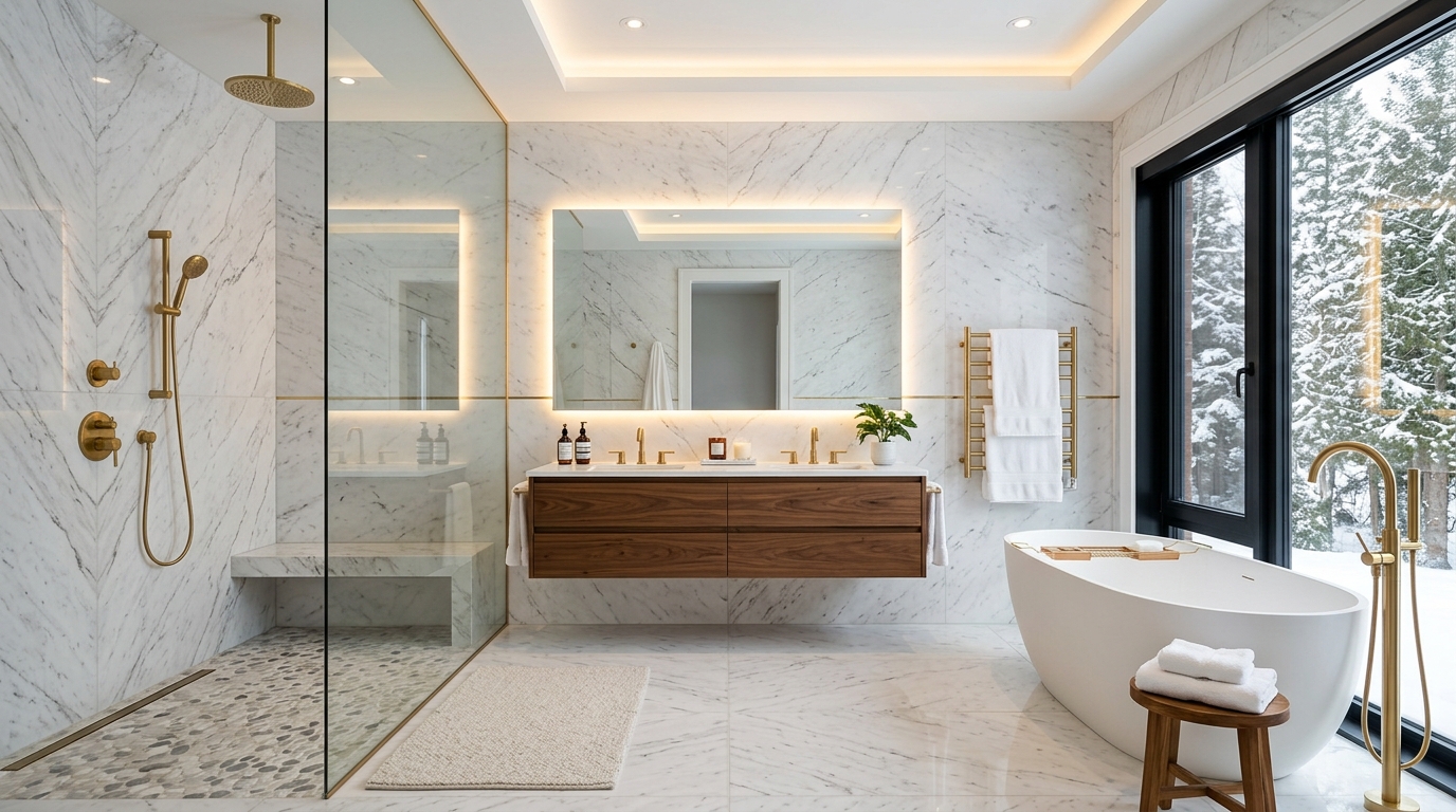 Solid Luxury Canadian Bathroom Interior